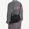 Kleine Herren-Messenger-Tasche im Army-Stil in Schwarz