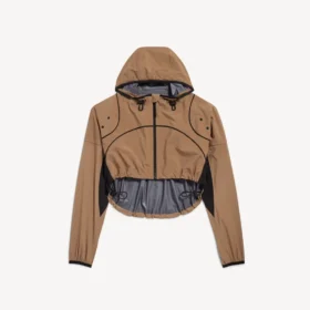 Kürzliche Techwear-Jacke für Damen in Camel