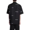 Kurzarm-Shirt mit All-Over-Logo „Black White“ 681702TOL651070