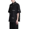Kurzarm-Shirt mit All-Over-Logo „Black White“ 681702TOL651070