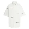 Kurzarm-Shirt mit durchgehendem Logo „White Black“ 681702TOL659040