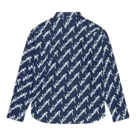 Kurzarm-Shirt mit Scribble-Logo, Large-Fit „Midnight Blue“ 662983TLLJ48502