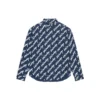 Kurzarm-Shirt mit Scribble-Logo, Large-Fit „Midnight Blue“ 662983TLLJ48502