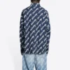 Kurzarm-Shirt mit Scribble-Logo, Large-Fit „Midnight Blue“ 662983TLLJ48502