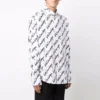 Kurzarm-Shirt mit Scribble-Logo, Large-Fit „Weiß“ 662983TLLJ49040