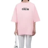Kurzarm-T-Shirt mit Crew-Logo-Aufdruck, rosa/rot 620941TIVG91900