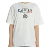 Kurzarm-T-Shirt mit Crown-Logo-Alphabet-Aufdruck, Weiß, 594599TGV489000