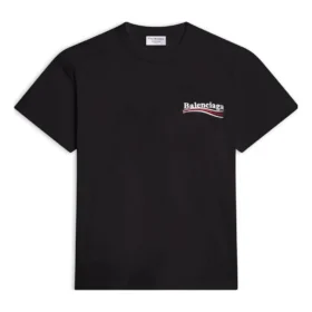 Kurzarm-T-Shirt mit Political Campaign-Logo „Schwarz“ 612964TKVJ11070 Kurzarm-T-Shirt mit Political Campaign-Logo „Schwarz“ 612964TKVJ11070
