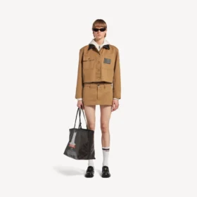 Kurze Arbeitsjacke für Damen in Beige