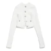 Kurze Strickjacke „Weiß“ 793604T33289000
