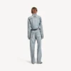 Damenjeans mit verdrehten Nähten in Bleach Light Blue