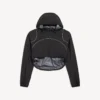 Kurze Techwear-Jacke für Damen in Schwarz