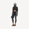 Kurze Techwear-Jacke für Damen in Schwarz