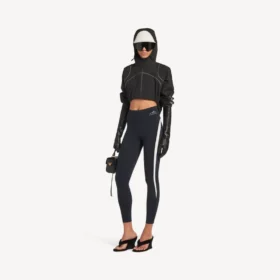 Kurze Techwear-Jacke für Damen in Schwarz