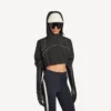 Kurze Techwear-Jacke für Damen in Schwarz