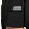 Kurze Trainingsjacke für Damen in Schwarz