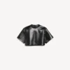 Kurzes Damen-T-Shirt in Schwarz Kurzes Damen-T-Shirt in Schwarz