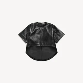 Kurzes Damen-T-Shirt mit Schleppe in Schwarz Kurzes Damen-T-Shirt mit Schleppe in Schwarz