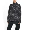 Langarm-Shirt mit durchgehendem Logomuster „Schwarz“ 662983TNLL11070