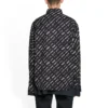 Langarm-Shirt mit durchgehendem Logomuster „Schwarz“ 662983TNLL11070