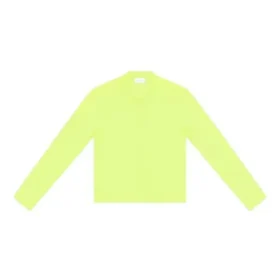 Langarm-Shirt mit Rundhalsausschnitt „Fluo Yellow“ 704103TMVB77204