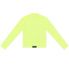 Langarm-Shirt mit Rundhalsausschnitt „Fluo Yellow“ 704103TMVB77204