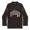 Langarm-T-Shirt ohne Logo „Schwarz-Grau“ 788244TQVK51200