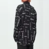 Langarmhemd aus Viskose mit Allover-Print, Large Fit „Schwarz“ 658956TPLB41070