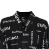 Langarmhemd aus Viskose mit Allover-Print, Large Fit „Schwarz“ 658956TPLB41070