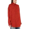 Langarmshirt mit Logo-Aufdruck, rot, 623037TJLI16167