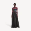 Langes Tie-Dye-Kleid für Damen in Schwarz Langes Tie-Dye-Kleid für Damen in Schwarz