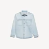 Langärmliges Herren-Denim-Hemd in Hellblau Langärmliges Herren-Denim-Hemd in Hellblau