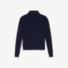Langärmliges Herren-Strick-Poloshirt in Marineblau Langärmliges Herren-Strick-Poloshirt in Marineblau