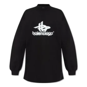 Langärmliges Oversize-Sport-T-Shirt zum Kombinieren „Schwarz-Weiß“ 739027TPVF21070 Langärmliges Oversize-Sport-T-Shirt zum Kombinieren „Schwarz-Weiß“ 739027TPVF21070