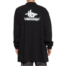 Langärmliges Oversize-Sport-T-Shirt zum Kombinieren „Schwarz-Weiß“ 739027TPVF21070 Langärmliges Oversize-Sport-T-Shirt zum Kombinieren „Schwarz-Weiß“ 739027TPVF21070