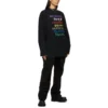 Languages Logo Langarm-T-Shirt „Black Multicolor“ 641667TJVI32771