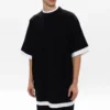 Layer-T-Shirt Oversized „Schwarz Weiß“ 644693TIVG61070