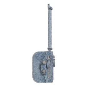 Le Cagole Geldbörse aus Denim mit Strasssteinen „Blau“ 7767692109U4715