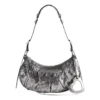 Le Cagole Kleine Umhängetasche Metallic „Silver“ 6713070GT3Y8103
