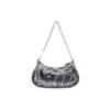 Le Cagole Mini-Tasche mit Kette und Graffiti „Black“ 695814210G61090