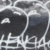 Le Cagole Mini-Tasche mit Kette und Graffiti „Black“ 695814210G61090
