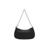 Le Cagole Mini-Tasche mit Kette und Krokodilprägung „Schwarz“ 69581423EJY1000