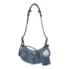 Le Cagole Xs Denim-Umhängetasche „Blue“ 6713092109U4715