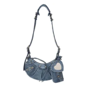 Le Cagole Xs Denim-Umhängetasche „Blue“ 6713092109U4715