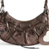 Le Cagole Xs Umhängetasche Metallic „Brown“ 6713090GT3Y2564