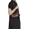 Le Cagole Xs Umhängetasche Metallic „Brown“ 6713090GT3Y2564
