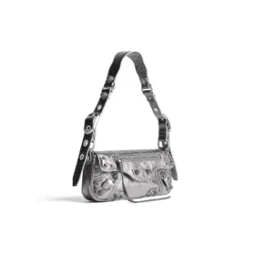 Le Cagole XS-Umhängetasche Metallic „Silber“ 7716700GT3Y8103