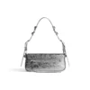 Le Cagole XS-Umhängetasche Metallic „Silber“ 7716700GT3Y8103