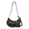 Le Cagole Xs Umhängetasche mit Kette „Schwarz“ 7128131VG9Y1000