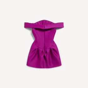 Lila Off-Shoulder-Minikleid für Damen